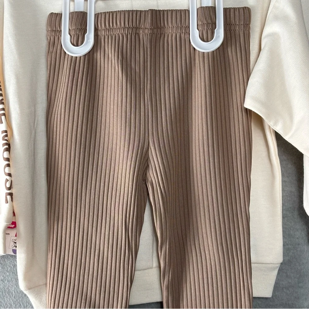 Disney Baby Minnie Mouse Toddler Sweater Ribbed Flared Girls Legging Set SZ 3T - Picture 8 of 9